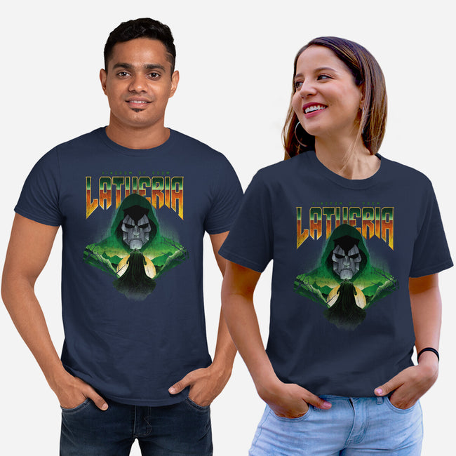 Visit Latveria-Unisex-Basic-Tee-dandingeroz