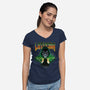 Visit Latveria-Womens-V-Neck-Tee-dandingeroz