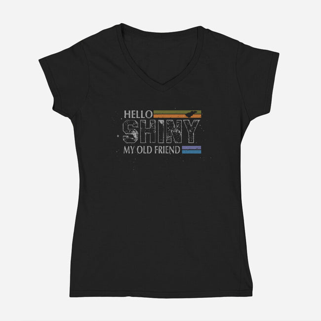 Hello Shiny-Womens-V-Neck-Tee-kharmazero