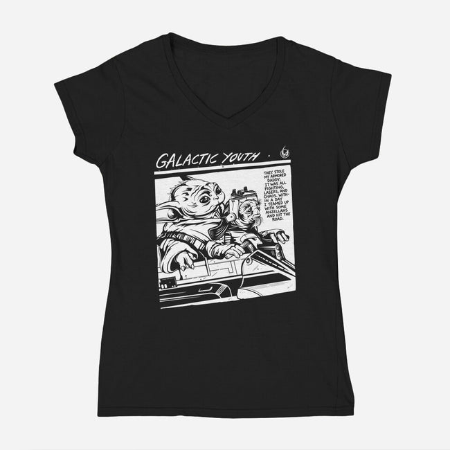 Galactic Youth-Womens-V-Neck-Tee-CappO