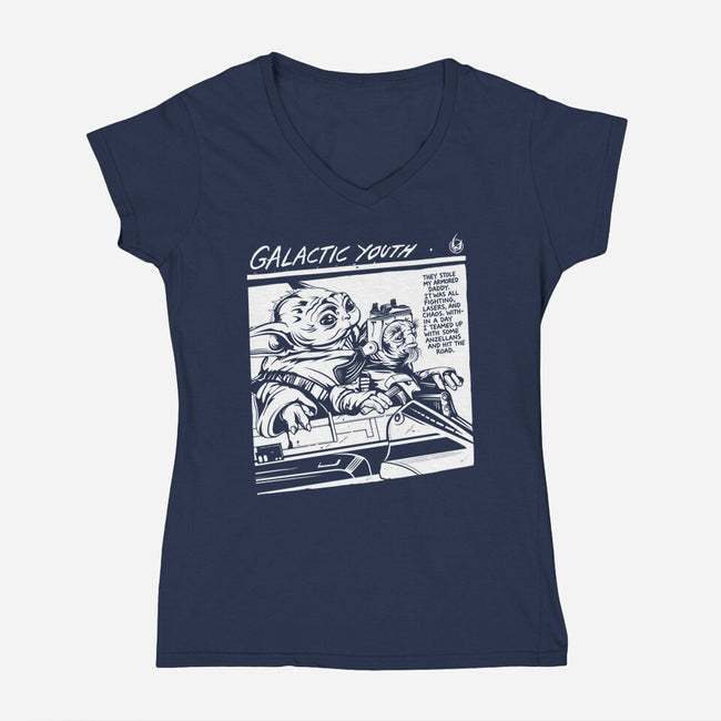 Galactic Youth-Womens-V-Neck-Tee-CappO