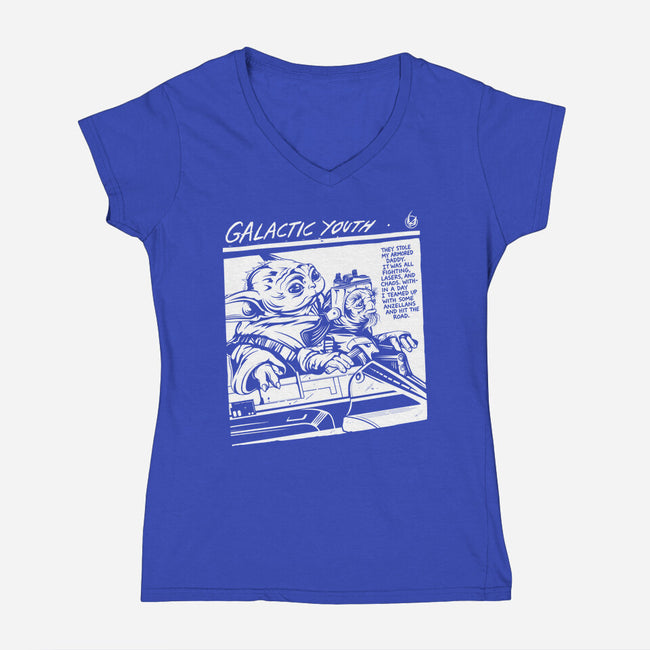 Galactic Youth-Womens-V-Neck-Tee-CappO