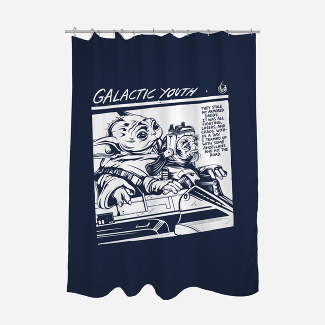 Galactic Youth-None-Polyester-Shower Curtain-CappO