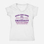 Queen Anne Chonk University-Womens-V-Neck-Tee-kg07