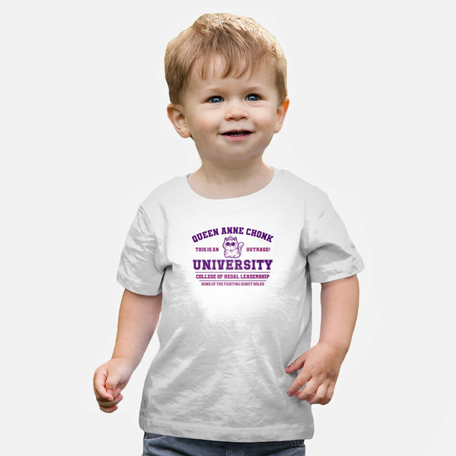 Queen Anne Chonk University-Baby-Basic-Tee-kg07