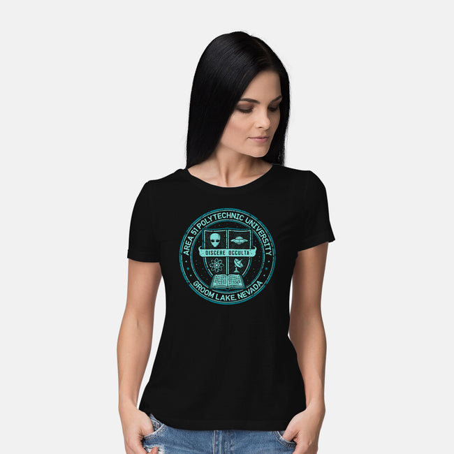 Area 51 University-Womens-Basic-Tee-retrodivision