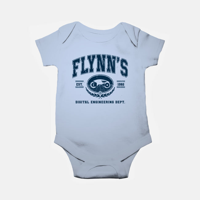 Flynn's Engineering Dept-Baby-Basic-Onesie-retrodivision