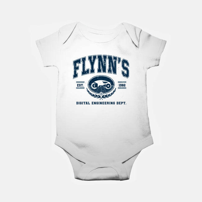Flynn's Engineering Dept-Baby-Basic-Onesie-retrodivision