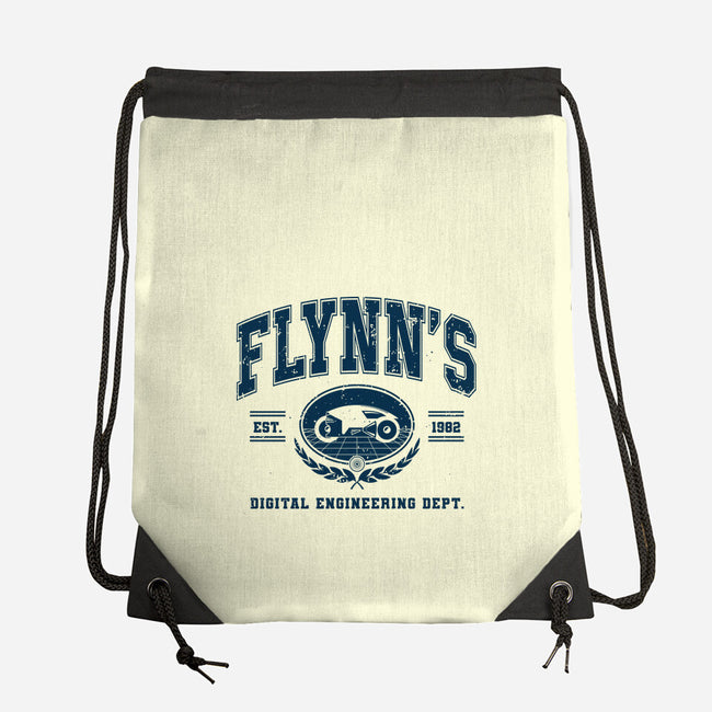 Flynn's Engineering Dept-None-Drawstring-Bag-retrodivision