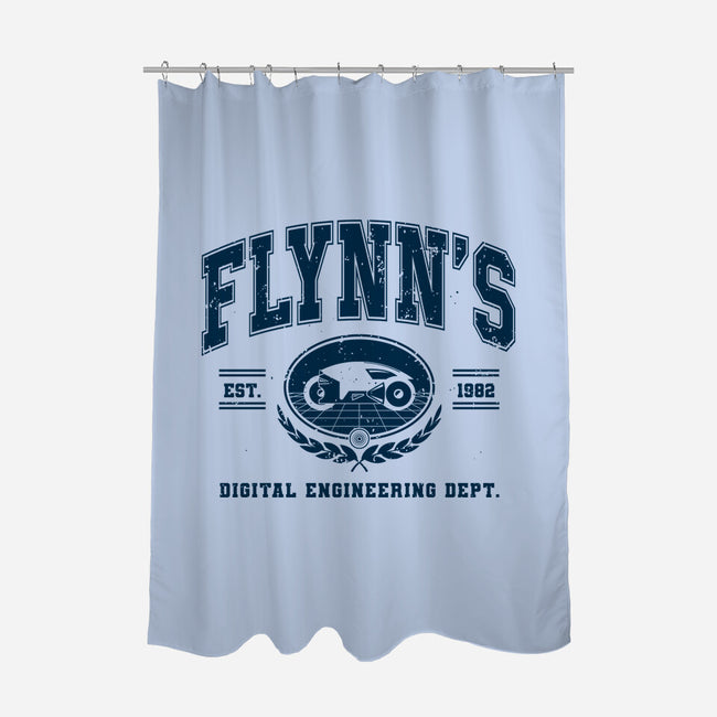 Flynn's Engineering Dept-None-Polyester-Shower Curtain-retrodivision