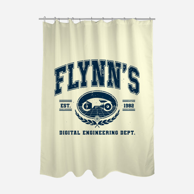 Flynn's Engineering Dept-None-Polyester-Shower Curtain-retrodivision