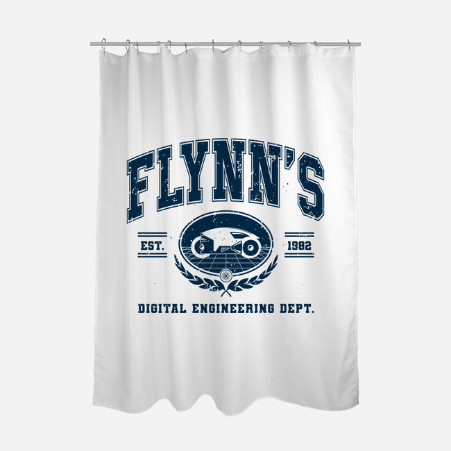 Flynn's Engineering Dept-None-Polyester-Shower Curtain-retrodivision