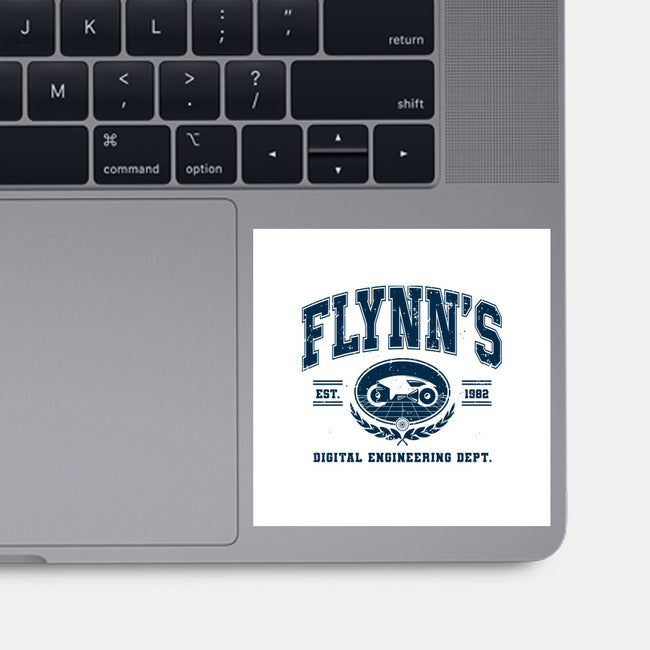 Flynn's Engineering Dept-None-Glossy-Sticker-retrodivision