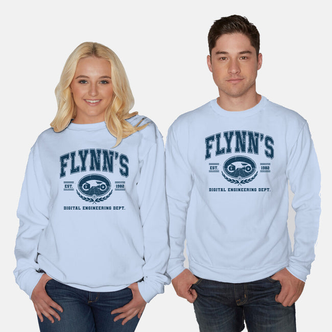 Flynn's Engineering Dept-Unisex-Crew Neck-Sweatshirt-retrodivision