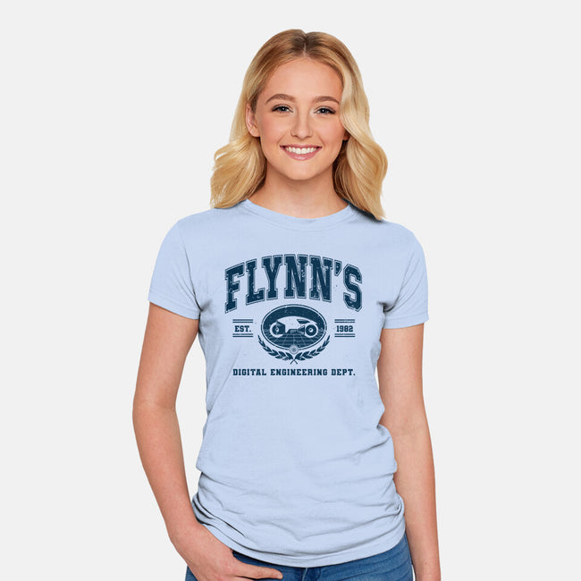 Flynn's Engineering Dept-Womens-Fitted-Tee-retrodivision