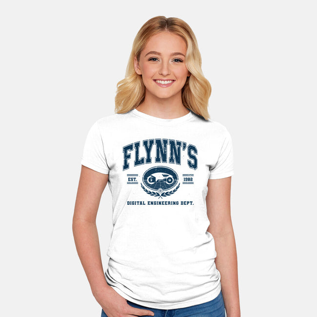 Flynn's Engineering Dept-Womens-Fitted-Tee-retrodivision