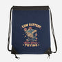 Low Battery But Still Trying-None-Drawstring-Bag-naomori
