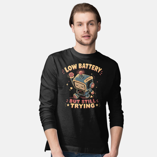 Low Battery But Still Trying-Mens-Long Sleeved-Tee-naomori