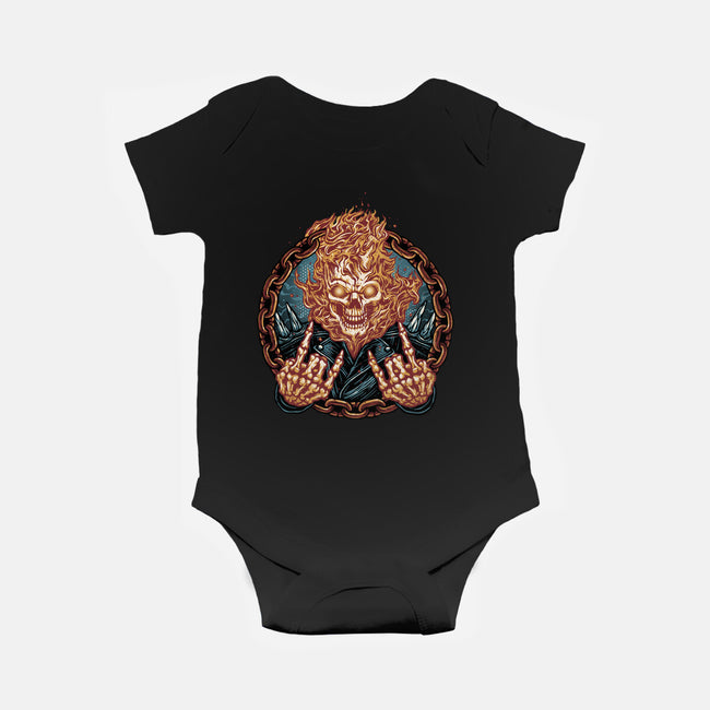 Rider From Hell-Baby-Basic-Onesie-glitchygorilla