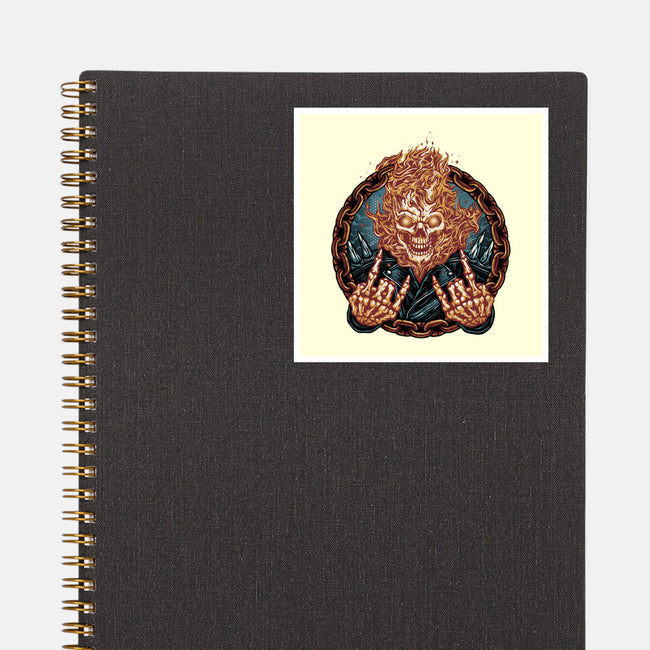 Rider From Hell-None-Glossy-Sticker-glitchygorilla