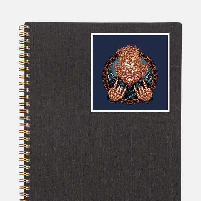 Rider From Hell-None-Glossy-Sticker-glitchygorilla