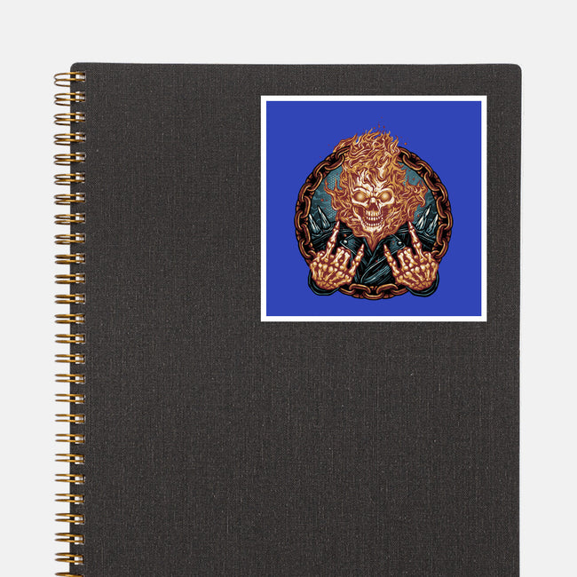 Rider From Hell-None-Glossy-Sticker-glitchygorilla
