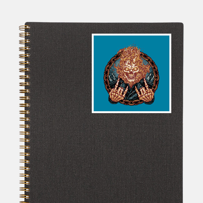 Rider From Hell-None-Glossy-Sticker-glitchygorilla