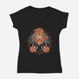 Rider From Hell-Womens-V-Neck-Tee-glitchygorilla