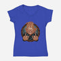 Rider From Hell-Womens-V-Neck-Tee-glitchygorilla