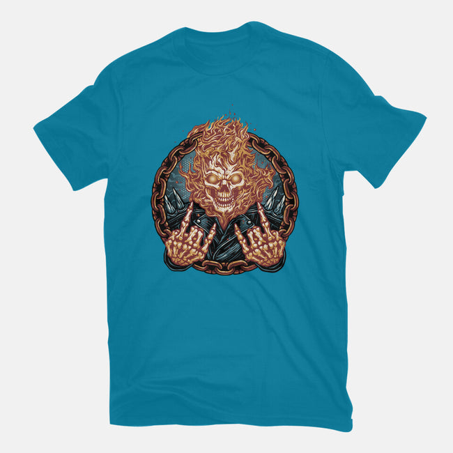 Rider From Hell-Unisex-Basic-Tee-glitchygorilla