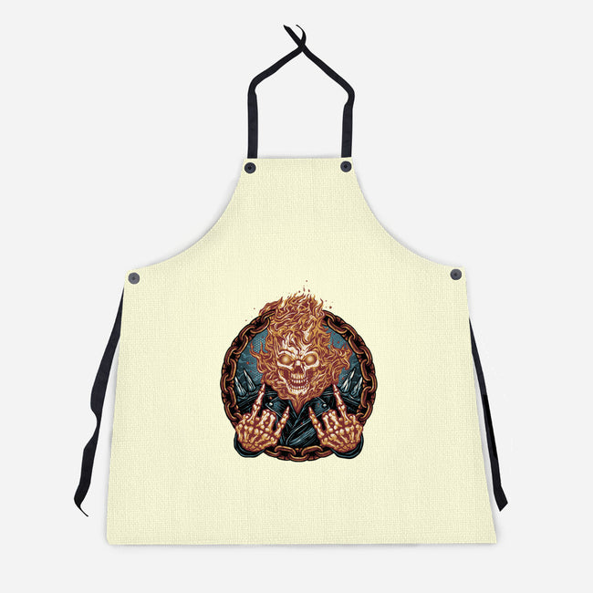 Rider From Hell-Unisex-Kitchen-Apron-glitchygorilla