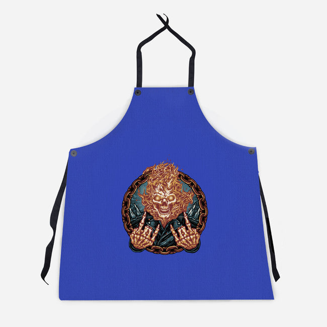 Rider From Hell-Unisex-Kitchen-Apron-glitchygorilla