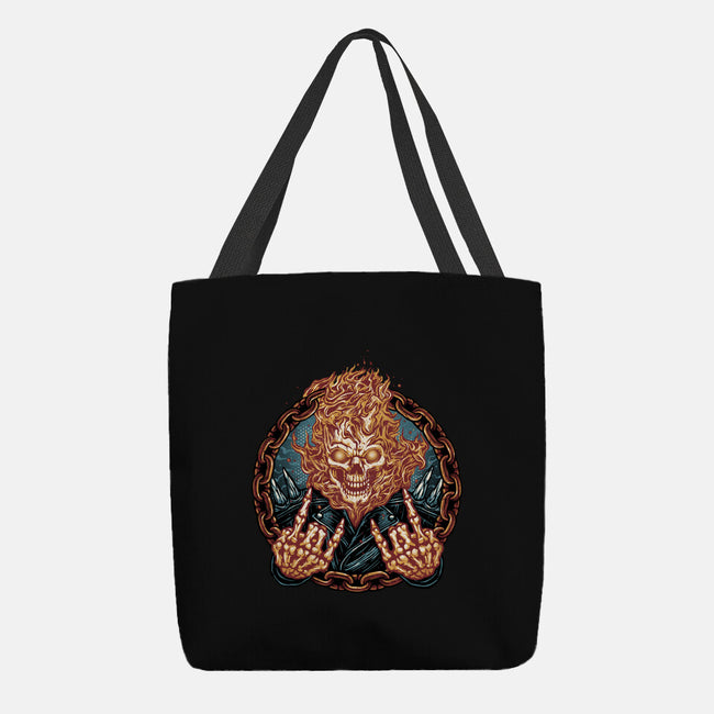 Rider From Hell-None-Basic Tote-Bag-glitchygorilla