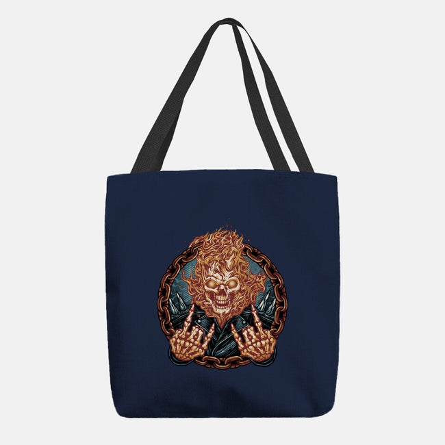 Rider From Hell-None-Basic Tote-Bag-glitchygorilla
