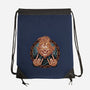 Rider From Hell-None-Drawstring-Bag-glitchygorilla