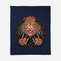 Rider From Hell-None-Fleece-Blanket-glitchygorilla