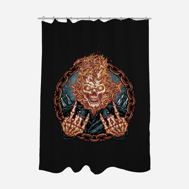 Rider From Hell-None-Polyester-Shower Curtain-glitchygorilla