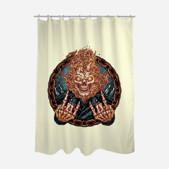 Rider From Hell-None-Polyester-Shower Curtain-glitchygorilla