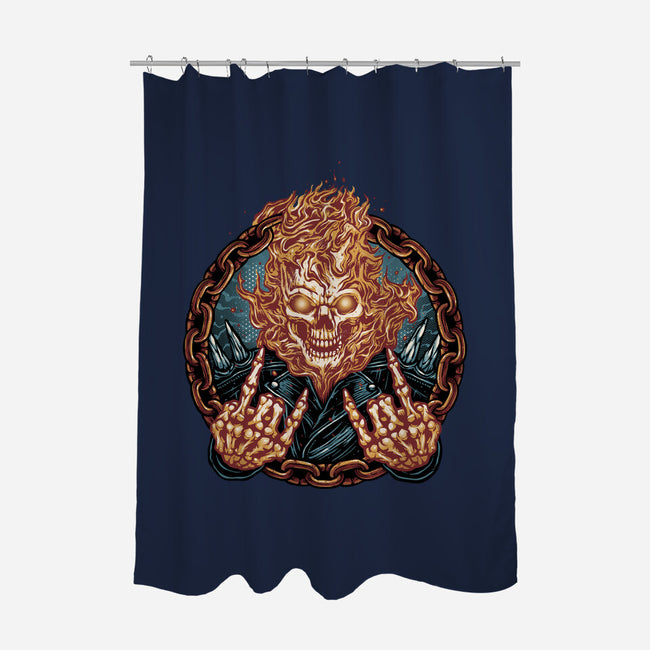 Rider From Hell-None-Polyester-Shower Curtain-glitchygorilla