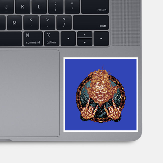 Rider From Hell-None-Glossy-Sticker-glitchygorilla