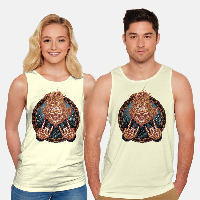 Rider From Hell-Unisex-Basic-Tank-glitchygorilla