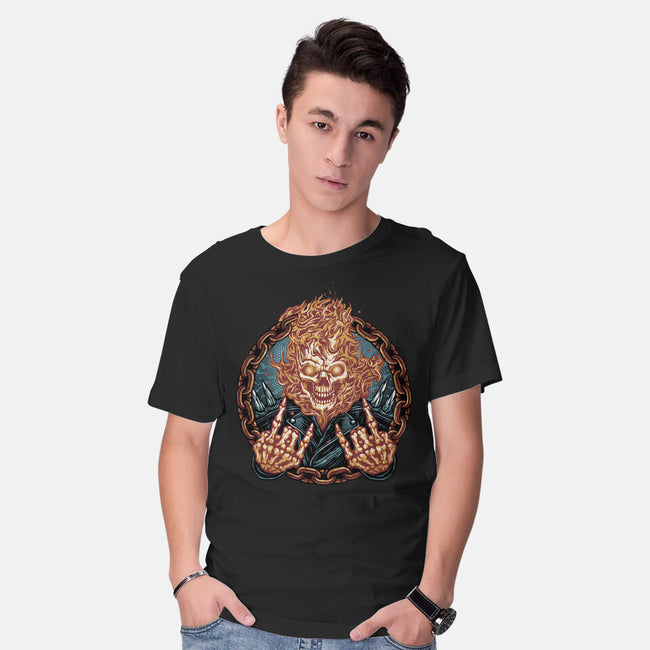 Rider From Hell-Mens-Basic-Tee-glitchygorilla