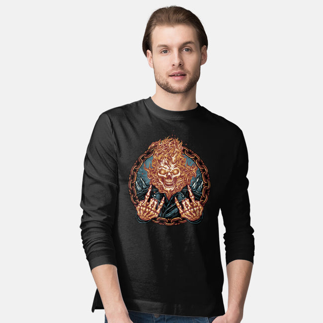 Rider From Hell-Mens-Long Sleeved-Tee-glitchygorilla