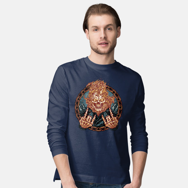 Rider From Hell-Mens-Long Sleeved-Tee-glitchygorilla