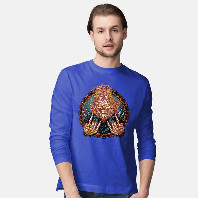 Rider From Hell-Mens-Long Sleeved-Tee-glitchygorilla