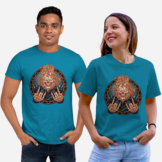 Rider From Hell-Unisex-Basic-Tee-glitchygorilla