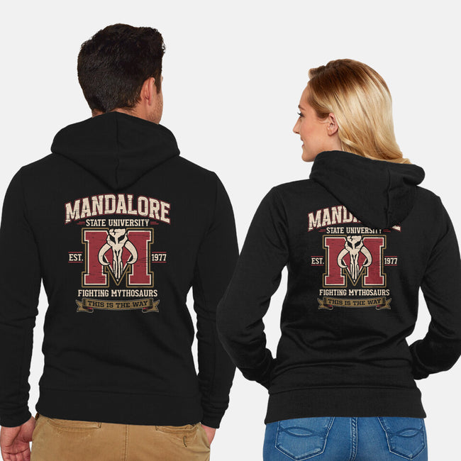 Mandalore University-Unisex-Zip-Up-Sweatshirt-Popnotic
