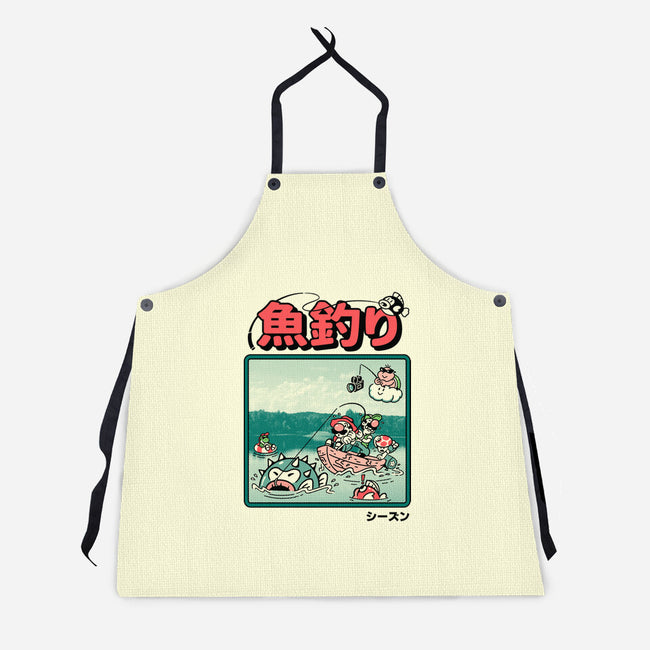 Fishing Time-Unisex-Kitchen-Apron-Henrique Torres