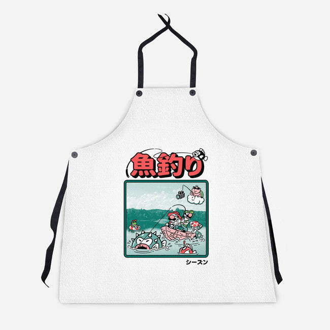 Fishing Time-Unisex-Kitchen-Apron-Henrique Torres