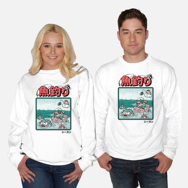 Fishing Time-Unisex-Crew Neck-Sweatshirt-Henrique Torres